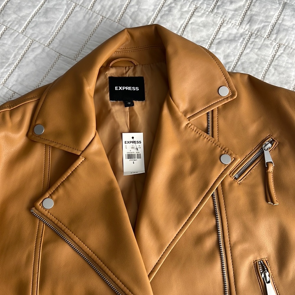 Brown leather jacket